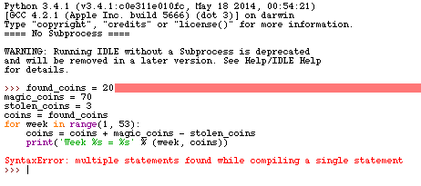 Multiple statements showing error